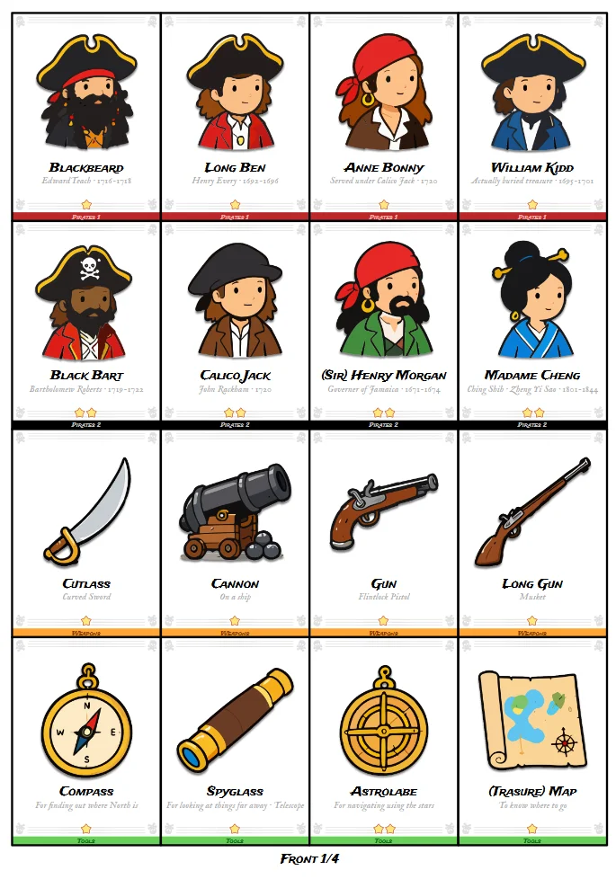Product Image for Pirates Prompt Cards